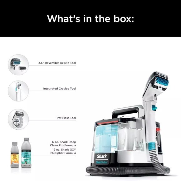 Unopened: Shark PX201 StainStriker Portable Carpet Cleaner w/Pet Mess Tool - Picture 10 of 10